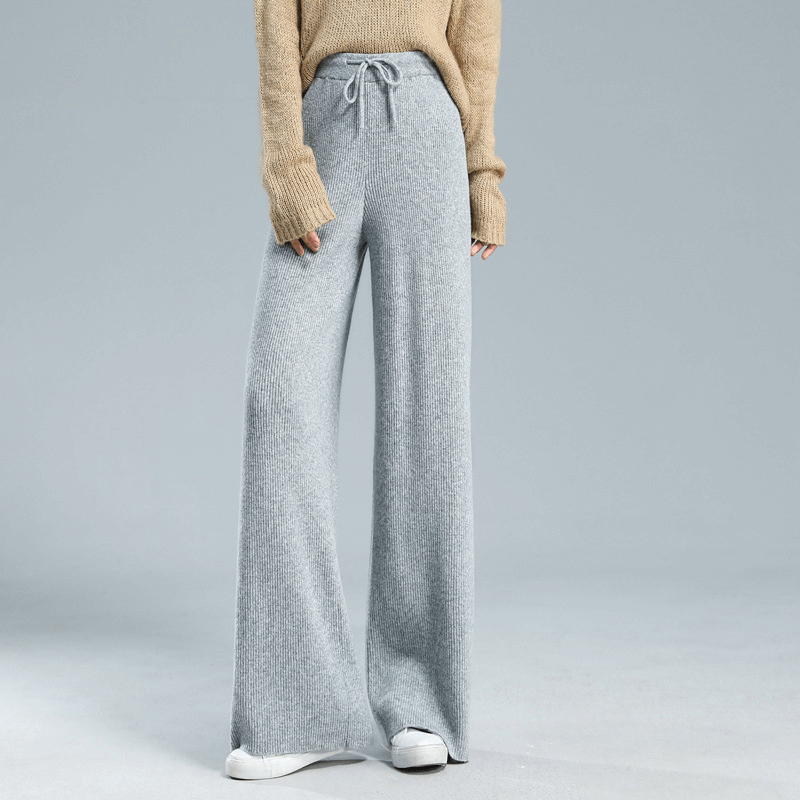 Mira Ribbed Wide Leg Knit Pants