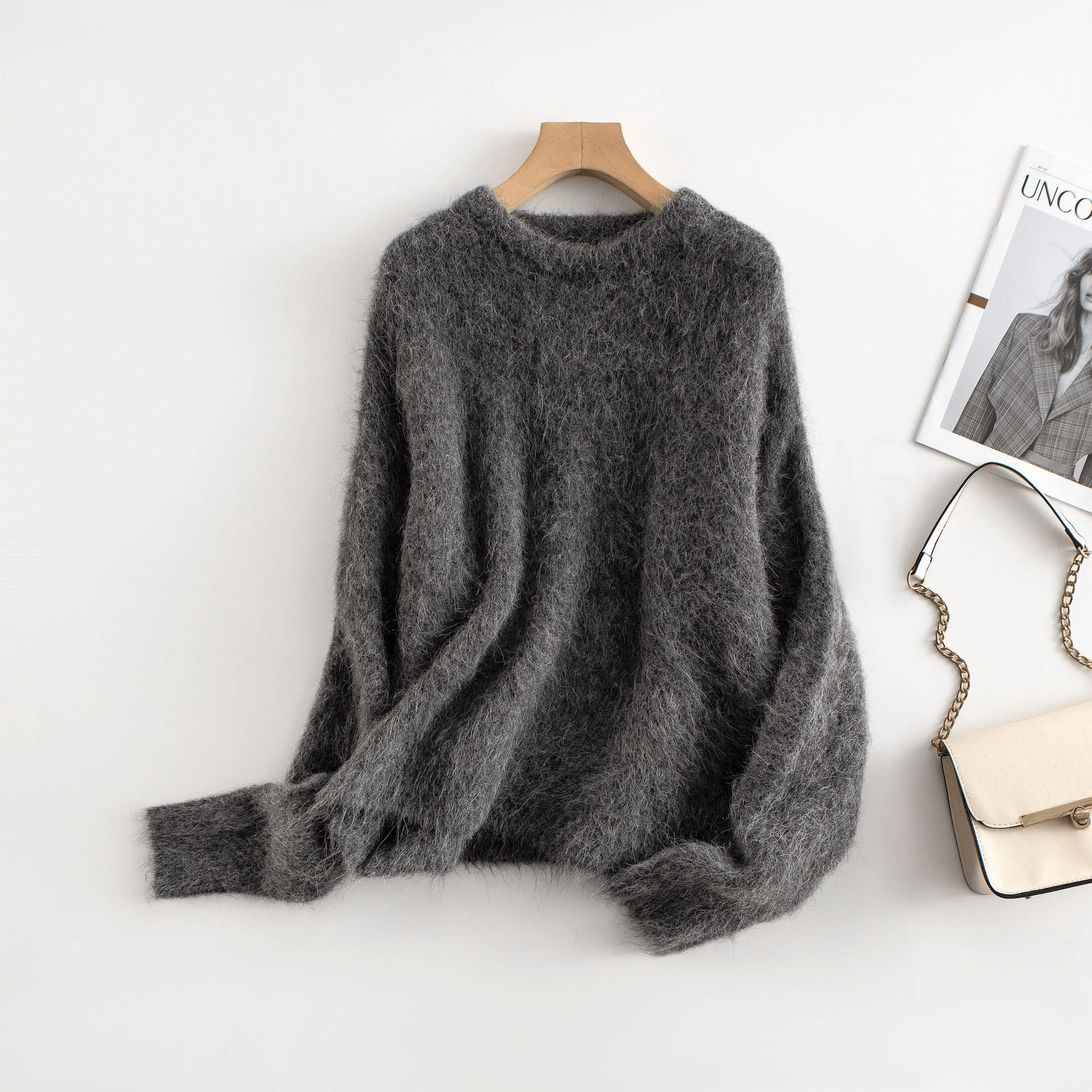 Oversized Brushed Alpaca Sweater